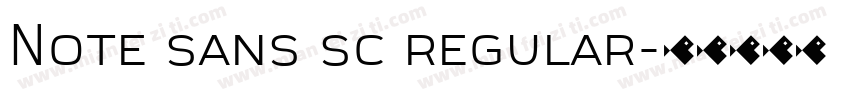 Note sans sc regular字体转换